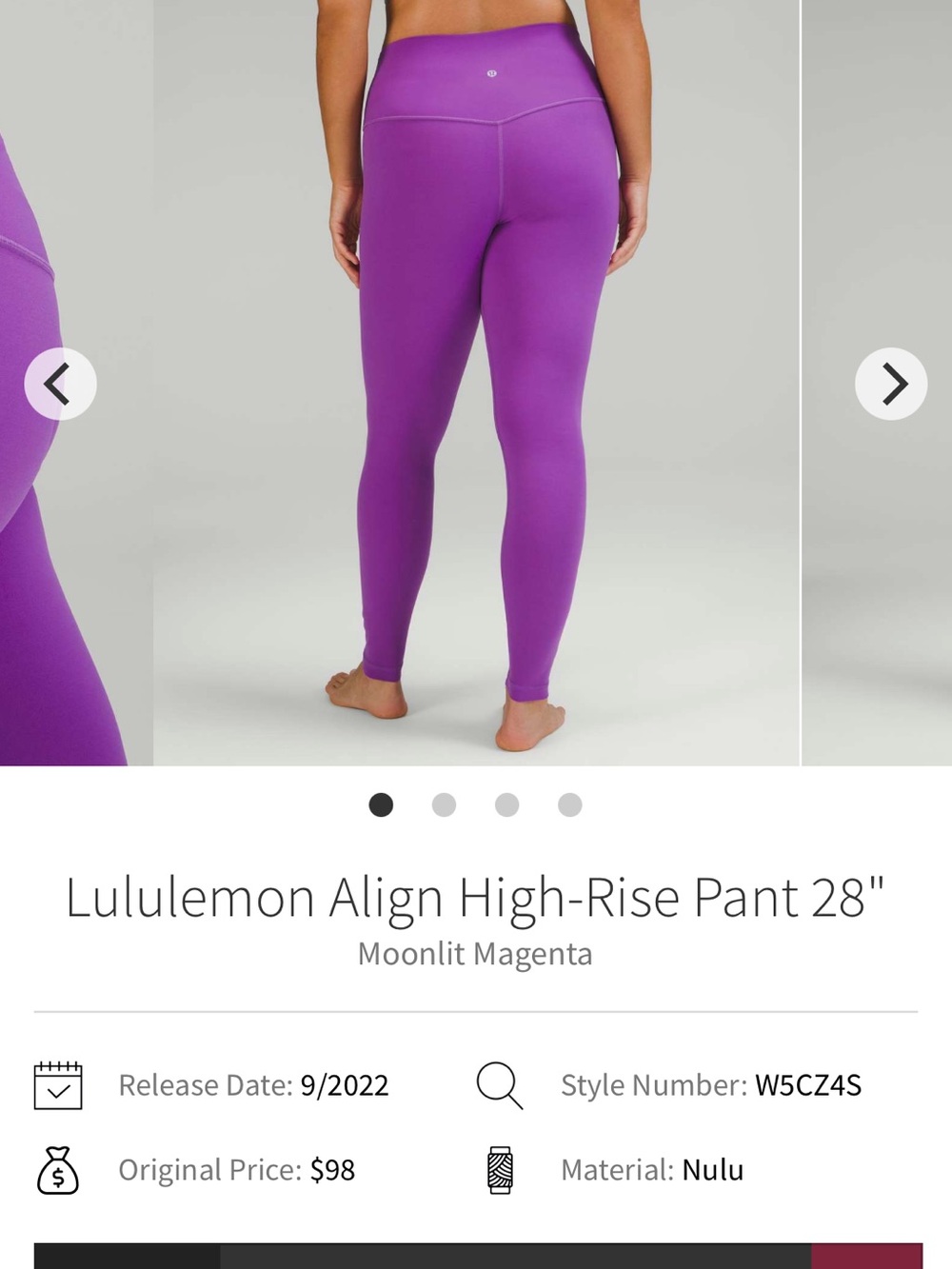 lululemon athletica Moonlit Magenta Align High-Rise Leggings